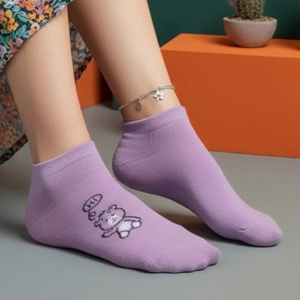 جوراب نیم ساق پنبه ای خرسی های 7003 روماه